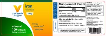 The Vitamin Shoppe Iron 28 mg - supplement