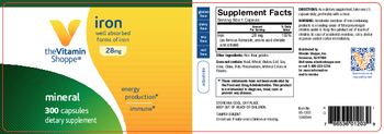The Vitamin Shoppe Iron 28 mg - supplement
