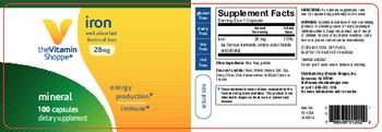 The Vitamin Shoppe Iron 28 mg - supplement