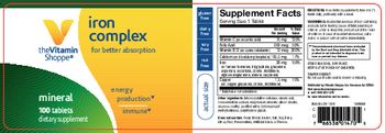 The Vitamin Shoppe Iron Complex - supplement