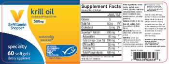 The Vitamin Shoppe Krill Oil 500 mg - supplement