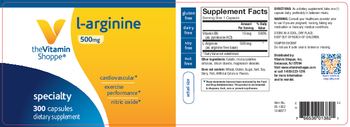 The Vitamin Shoppe L-Arginine 500 mg - supplement