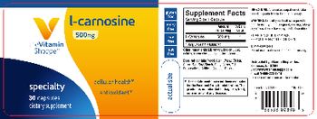 The Vitamin Shoppe L-Carnosine 500 mg - supplement