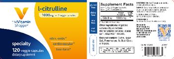 The Vitamin Shoppe L-Citrulline 1000 mg - supplement