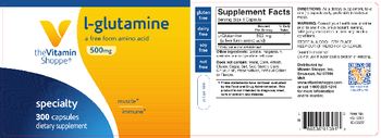 The Vitamin Shoppe L-Glutamine 500 mg - supplement