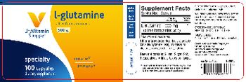 The Vitamin Shoppe L-Glutamine 500 mg - supplement