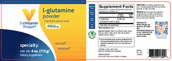 The Vitamin Shoppe L-Glutamine Powder 4500 mg - supplement