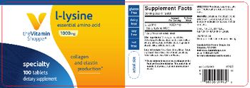 The Vitamin Shoppe L-Lysine 1000mg - supplement