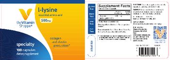 The Vitamin Shoppe L-Lysine 500mg - supplement