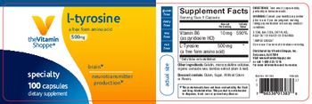 The Vitamin Shoppe L-Tyrosine 500 mg - supplement