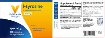 The Vitamin Shoppe L-Tyrosine 500 mg - supplement