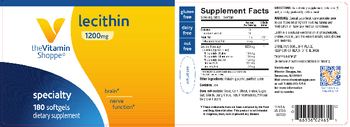 The Vitamin Shoppe Lecithin 1200 mg - supplement