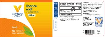 The Vitamin Shoppe Licorice Root 450 mg - supplement
