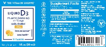 The Vitamin Shoppe Liquid D3 25 mcg (1000 IU) Citrus - supplement