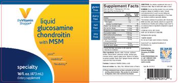 The Vitamin Shoppe Liquid Glucosamine Chondroitin with MSM - supplement