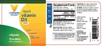 The Vitamin Shoppe Liquid Vitamin D3 1000 IU - supplement