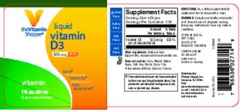 The Vitamin Shoppe Liquid Vitamin D3 125 mcg Citrus - supplement