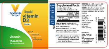 The Vitamin Shoppe Liquid Vitamin D3 5000 IU - supplement
