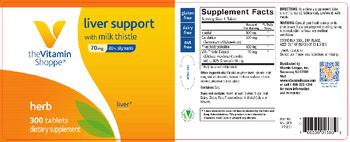 The Vitamin Shoppe Liver Support with Milk Thistle 70 mg - supplement