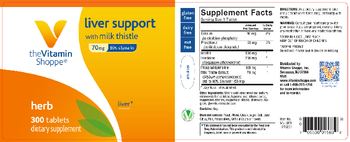 The Vitamin Shoppe Liver Support with Milk Thistle 70 mg - supplement
