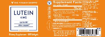 The Vitamin Shoppe Lutein 6 mg - supplement