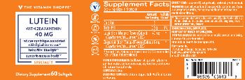 The Vitamin Shoppe Lutein with Zeaxanthin 40 mg - supplement