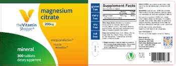 The Vitamin Shoppe Magnesium Citrate 200 mg - supplement
