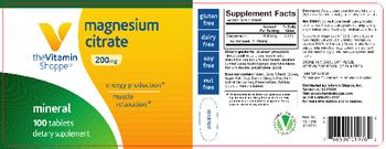 The Vitamin Shoppe Magnesium Citrate 200 mg - supplement