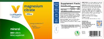 The Vitamin Shoppe Magnesium Citrate 200 mg - supplement