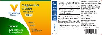 The Vitamin Shoppe Magnesium Citrate Complex 160 mg - supplement