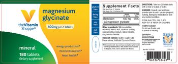The Vitamin Shoppe Magnesium Glycinate 400 mg - supplement