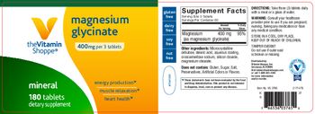 The Vitamin Shoppe Magnesium Glycinate 400 mg - supplement