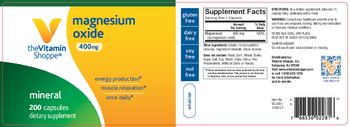 The Vitamin Shoppe Magnesium Oxide 400 mg - supplement