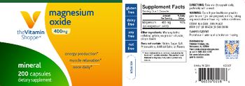 The Vitamin Shoppe Magnesium Oxide 400 mg - supplement