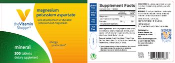 The Vitamin Shoppe Magnesium Potassium Aspartate - supplement