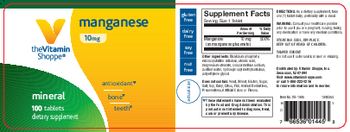 The Vitamin Shoppe Manganese 10 mg - supplement