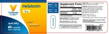 The Vitamin Shoppe Melatonin 3 mg - supplement