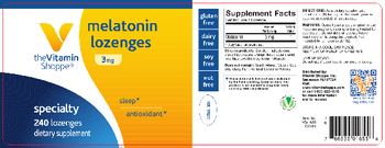 The Vitamin Shoppe Melatonin Lozenges 3 mg - supplement