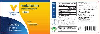 The Vitamin Shoppe Melatonin Sustained Release 3mg - supplement
