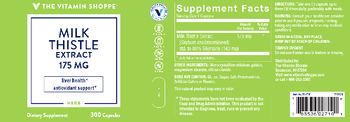 The Vitamin Shoppe Milk Thistle Extract 175 mg - supplement