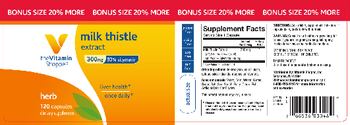 The Vitamin Shoppe Milk Thistle Extract 300 mg - supplement