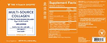 The Vitamin Shoppe Multi-Source Collagen Unflavored - supplement