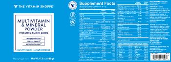 The Vitamin Shoppe Multivitamin & Mineral Powder includes Amino Acids - supplement