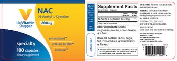 The Vitamin Shoppe NAC 600 mg - supplement