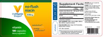 The Vitamin Shoppe No-Flush Niacin 500 mg - supplement