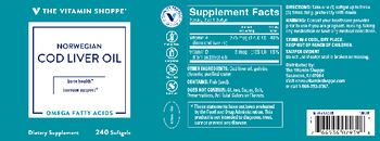 The Vitamin Shoppe Norwegian Cod Liver Oil - supplement