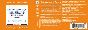 The Vitamin Shoppe NutraFlora FOS 750 mg - supplement