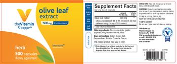 The Vitamin Shoppe Olive Leaf Extract 500 mg - supplement
