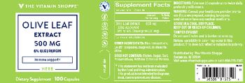 The Vitamin Shoppe Olive Leaf Extract 500 mg - supplement