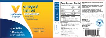 The Vitamin Shoppe Omega 3 Fish Oil - supplement